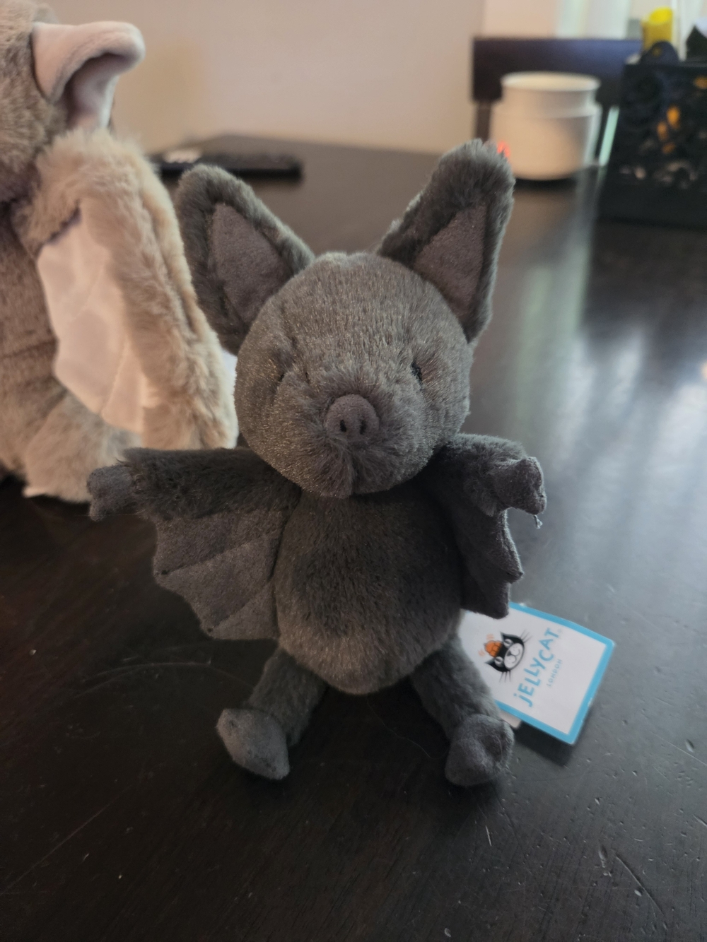 Jellycat Ooky Bat Dark Grey Plush Soft Toy